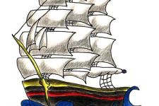gemi dövme modeli-ship tattoo